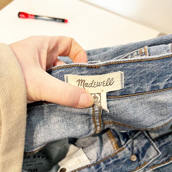 Madewell Superwide Leg High Rise Jeans Varian Wash Blue 29 / 8 - Picture 4 of 6